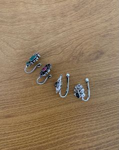 Sizzling Oxidized Clip On Nose Pin