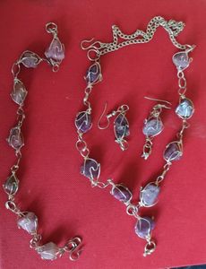 Crystal Necklace With Bracelet