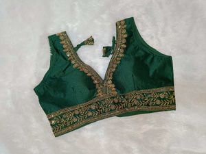 Green South Silk Blouse