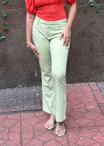 Green Straight Leg Pants