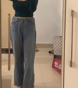 Denim Wide Leg Jeans