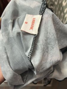 Graphic Print Mesh Top