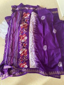 💜Purple dola Silk Saree💜 BRAND NEW