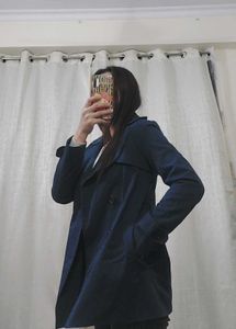 Navy Blue Trench Coat