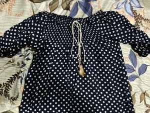 Polka Dot Off-Shoulder Top