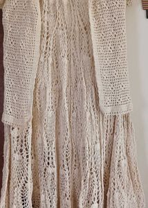 Vintage Crochet Maxi Skirt with Jacket