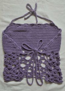 Crochet Halter Top - adjustable back tie