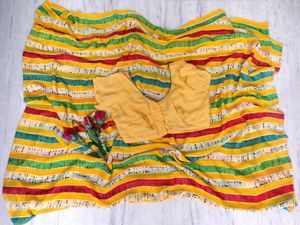 Striped Saree with Blouse Piece