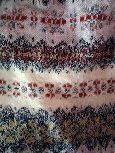 Patterned Knit Sweater