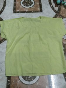 Unused Crop Top Pale Yellow