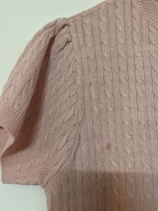 Cute Pink Short Sleeve Cardigan