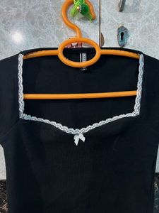 Black Lace Charm Top