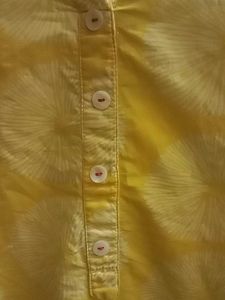 Yellow Cotton Kurti