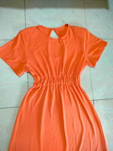 Classy Orange Long Dress 🧡