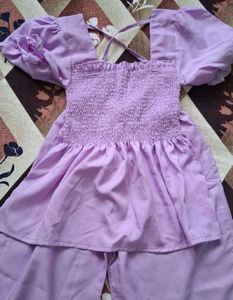 Lavender Smocked Top &amp; Pant Set