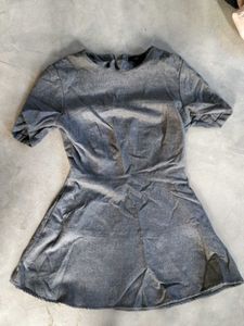 Gray Fit & Flare Dress