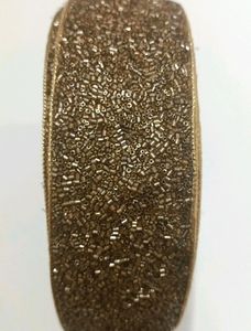 Copper Gold Lace With Beads Work