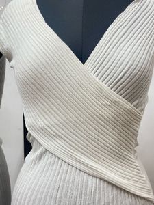 White V Neck Dress