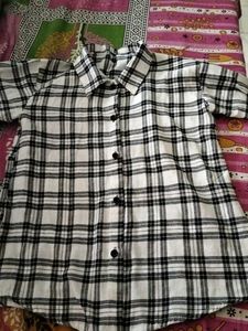 Black &amp; White Plaid Shirt