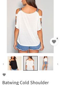 Batwing Cold Shoulder Tape Top