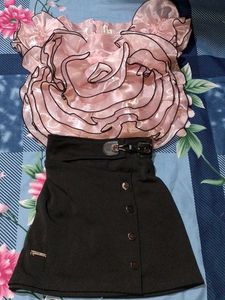 Pink Ruffle Top