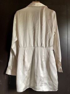 🤍 Elegant Zara satin wrap dress 🦢 🫧