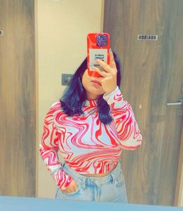 Trendy Swirl Print Top