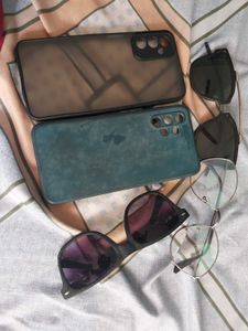 sunglasses and mobile cover