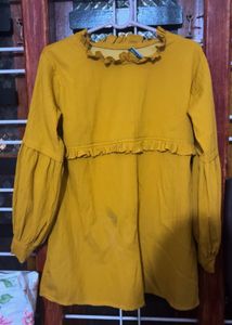 Mustard Color Mini Dress