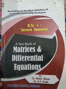 Matrices & Differential Equations (B.Sc - I)