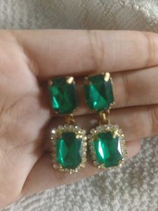 Emerald Green Drop Earrings