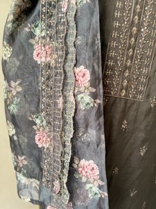 XL Churidar Set Ash Colour