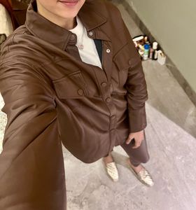 Leather Shirt With Belt
