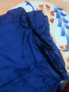 Blue Saree With Black Border