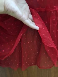 Red Polka Dot Mesh skirt