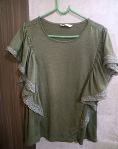 Girls Tshirt Butterfly Sleeves