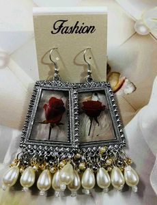 Floral Drop Earrings 2 Pairs Combo
