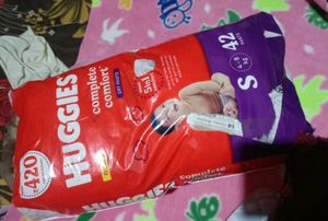 2 Packs Of Huggies Pants With 3 Diapers Free