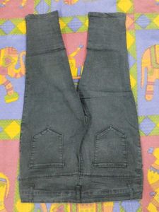 Dark Grey Denim Capri
