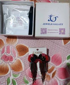 Red Contemporary Drop Earrings🔴