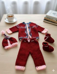 Crochet Baby Outfit Set 🩷