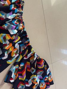 Colorful Geometric Print Top