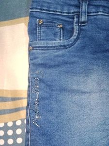 Girls Denim Shorts with Bow Detail