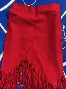 Red Fringe Skirt