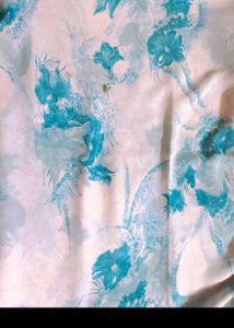 Sky Blue Printed Saree