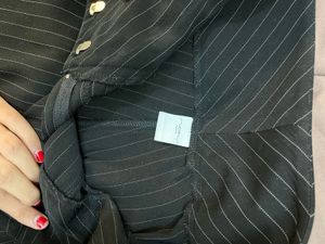 Pinstripe Flare Leg Trousers