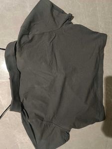 Gray Cropped Polo Top