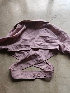 Beautiful Tie Back Wrap Crop Shirt Top