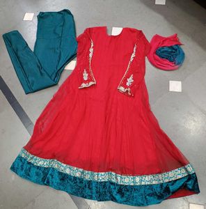 Red Anarkali Suit