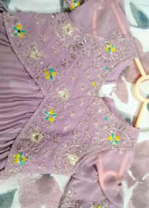 Lavender Embellished Indian Outfit